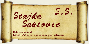 Stajka Šaptović vizit kartica